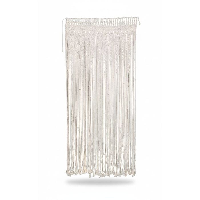 Wall Hanging Handmade Macrame Tapestry: 90x180cm (Beige)
