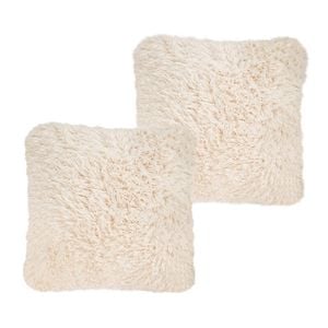 SOGA 2X 50CM Beige Plush Sofa Cushion