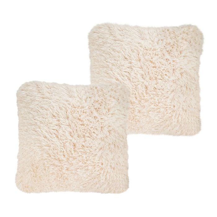 SOGA 2X 50CM Beige Plush Sofa Cushion