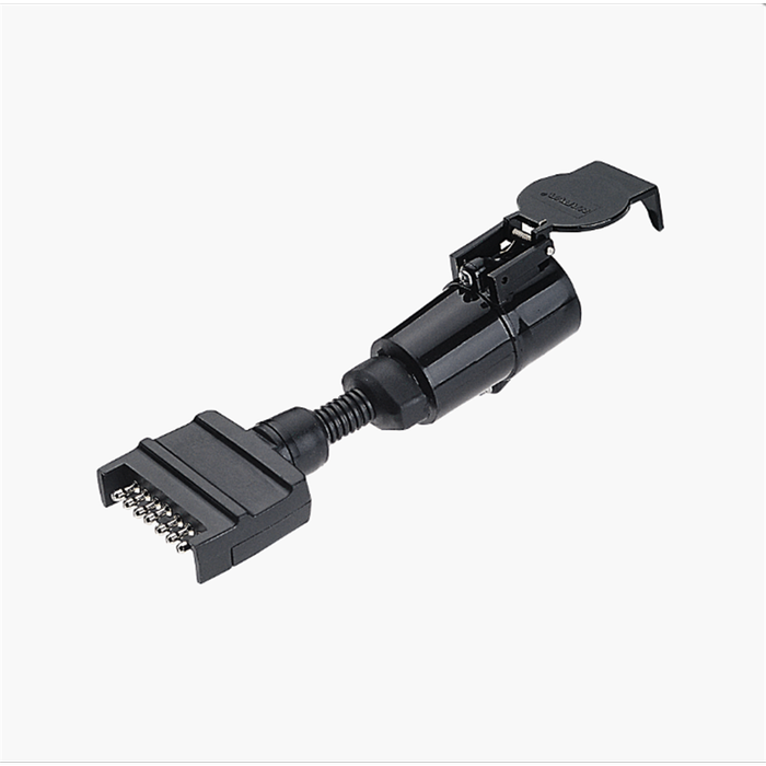 Narva 7 Pin Flat Socket to Large Round Adaptor Trailer Socket