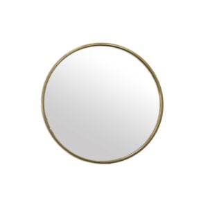 Elegant Collections Metal Round Mirror 80cm - Gold