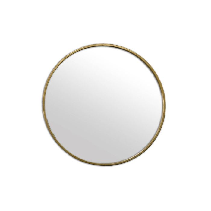 Elegant Collections Metal Round Mirror 80cm - Gold