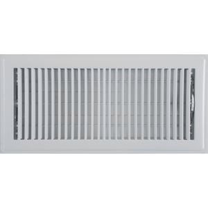 Accord 15 x 35cm White Metal Louvered Floor Register