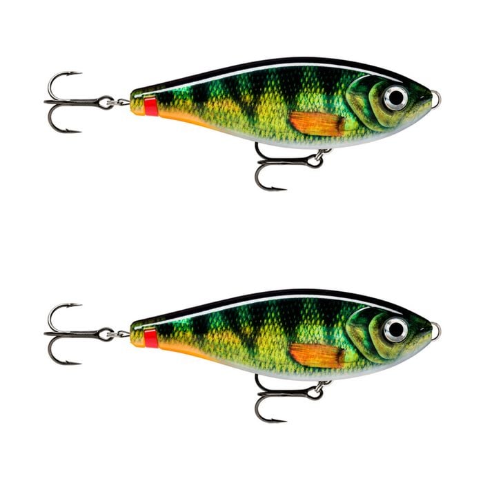 2x Rapala 14cm X Rap Haku Slow Sinking Glidebait Fishing Lures - Live Perch