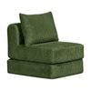 Ufurniture 1 Seater Armless Sofa Corduroy Modular Compressed Single Couch Recliner No Assembly Green