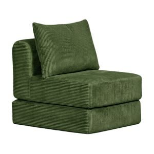 Ufurniture 1 Seater Armless Sofa Corduroy Modular Compressed Single Couch Recliner No Assembly Green