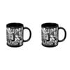 2PK Anime Junji Ito Nightmares Coffee Mug/Cup Black And White