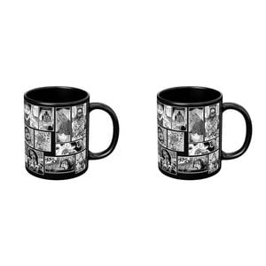 2PK Anime Junji Ito Nightmares Coffee Mug/Cup Black And White