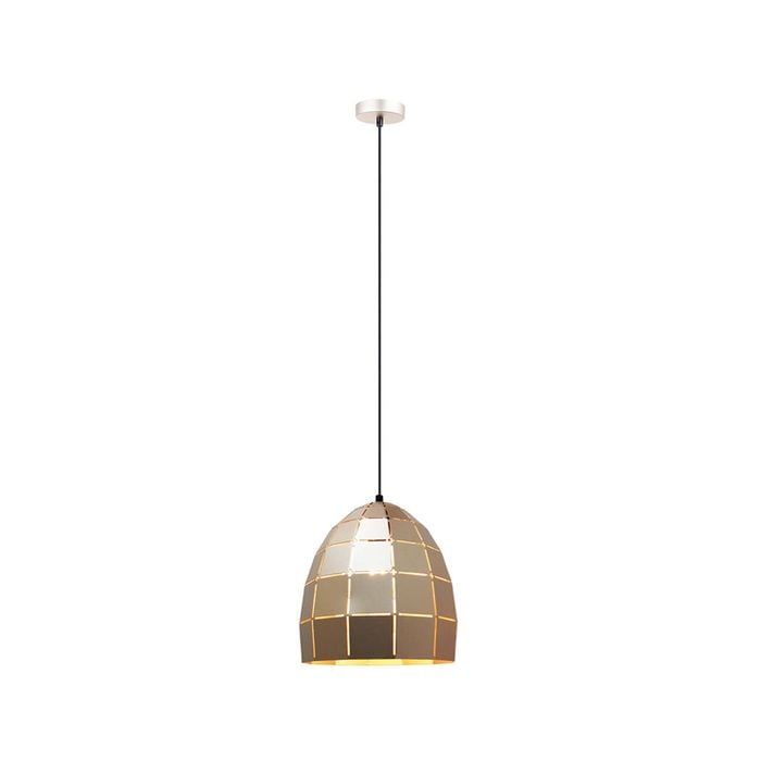 CLA Lighting ARMIS Iron Tiled Pendant Light White/Gold/Coffee Tiled (Iron) Ellipse - Champagne Gold