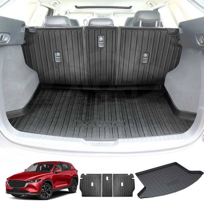 Boot Liner Back Seat Protector for Mazda CX5 CX-5 2017-2025 Heavy Duty Cargo Trunk Kick Mats