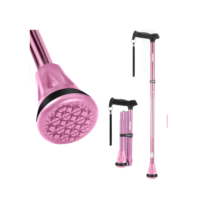 Rehand All TerrainWalking Cane for Seniors & Adults (Pink)