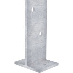 Dunnings 240 x 140 x 85mm Galvanised Bolt Down T Blade Stirrup
