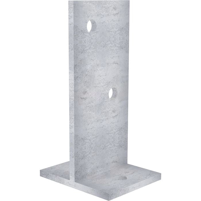 Dunnings 240 x 140 x 85mm Galvanised Bolt Down T Blade Stirrup