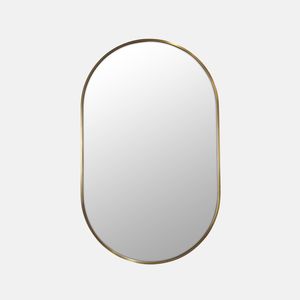Future Glass Inara Pill Mirror - 900 x 560mm - Satin Brass