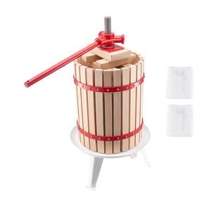 Vevor 4.75 Gal Fruit Wine Press White Solid Wood Basket With 8 Blocks Cider Apple Making