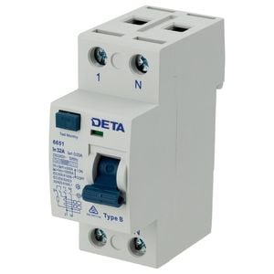 Deta Type B 30mA RCCB 32A Single Phase 1P+N 