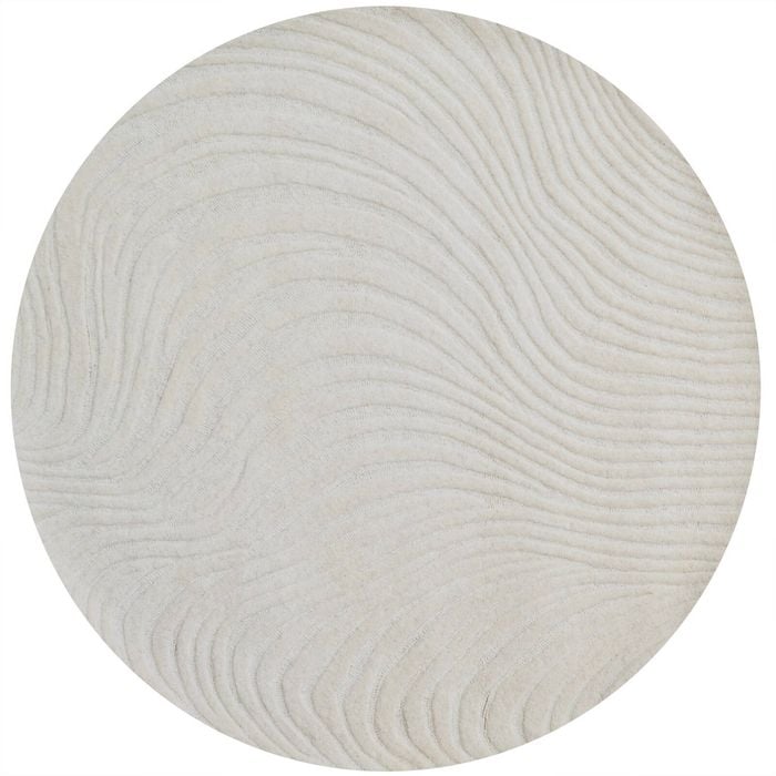 Modern Contemporary Wool Rug-Falcon 6415-Ivory-160x160cm
