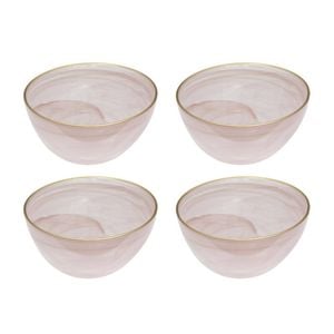 4PK Ismay 750ml Glass Soup/Rice Bowl Dinnerware - Pink