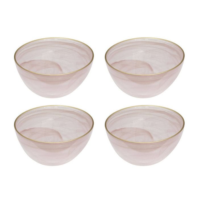 4PK Ismay 750ml Glass Soup/Rice Bowl Dinnerware - Pink