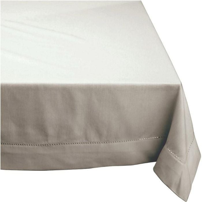 Rans Elegant Hemstitch Oatmeal Tablecloth 205x205