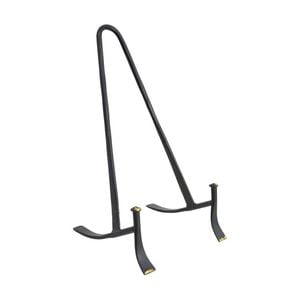 Lvd Large Handcrafted Black Matte Metal Plate Stand Accessory 26x14x13cm