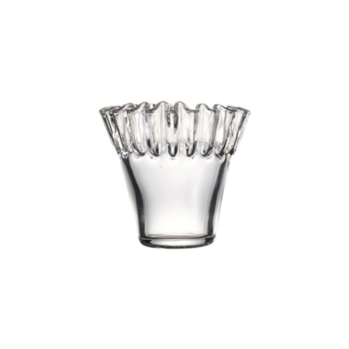 Ecology Tousle Fluted Vase 14cm - Clear