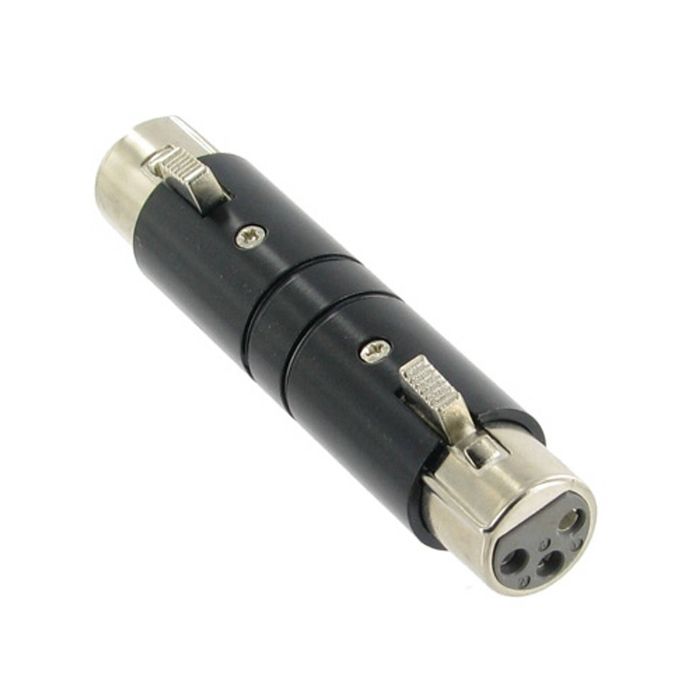 3 Pin XLR MIC female to 3 Pin XLR MIC female Adaptor Connector Plug Black
