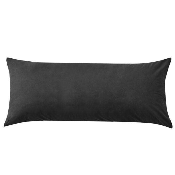LINENOVA 1PC 100% Cotton Pillow Cases Slip Cover Pillowcase - Black Body
