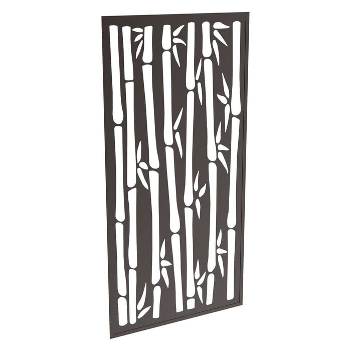 ProtectorAl 300-940w x 941-1840h Black Bamboo Framed Composite Decorative Panel