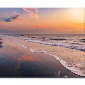 Colorful Sunset on The Beach  Print 100% Australian Made 150 x 100cm  (Stretched)