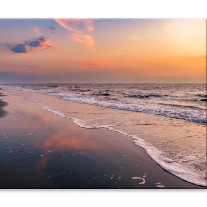 Colorful Sunset on The Beach  Print 100% Australian Made 150 x 100cm  (Stretched)
