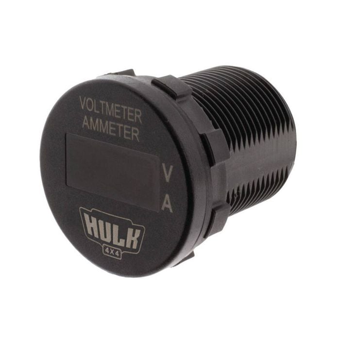Hulk OLED Display Vehicle DC Voltmeter & Ammeter Device Black