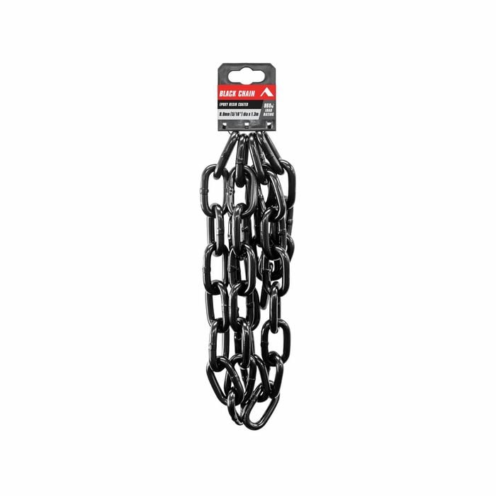 Pinnacle 8.0mm x 1.3m 5/16" Black Resin Coated Chain