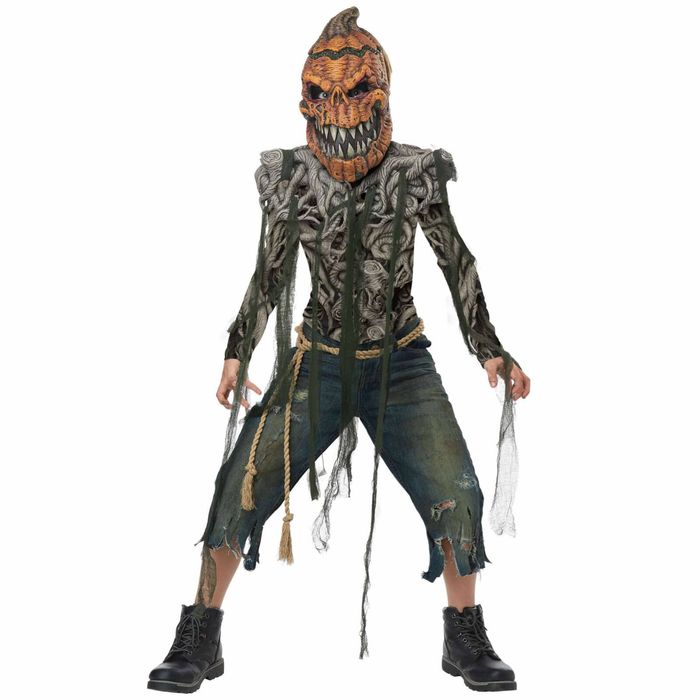 Pumpkin Creature Horror Monster Creepy Spooky Halloween Boys Costume M
