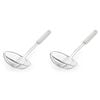 2PK KitchenAid Classic Handheld Food Strainer Cooking Utensil Porcelain White