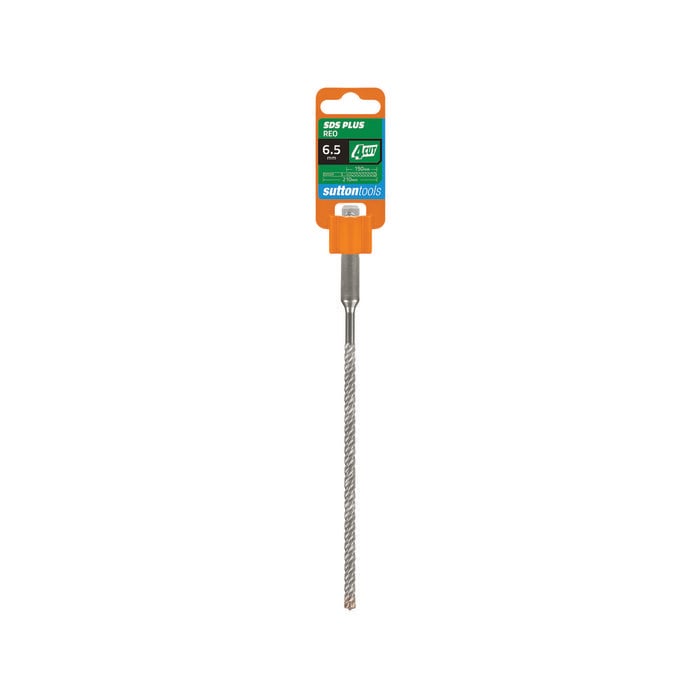 Sutton Tools 6.5 X 210mm 4 Cut SDS Plus Masonry Drill Bit