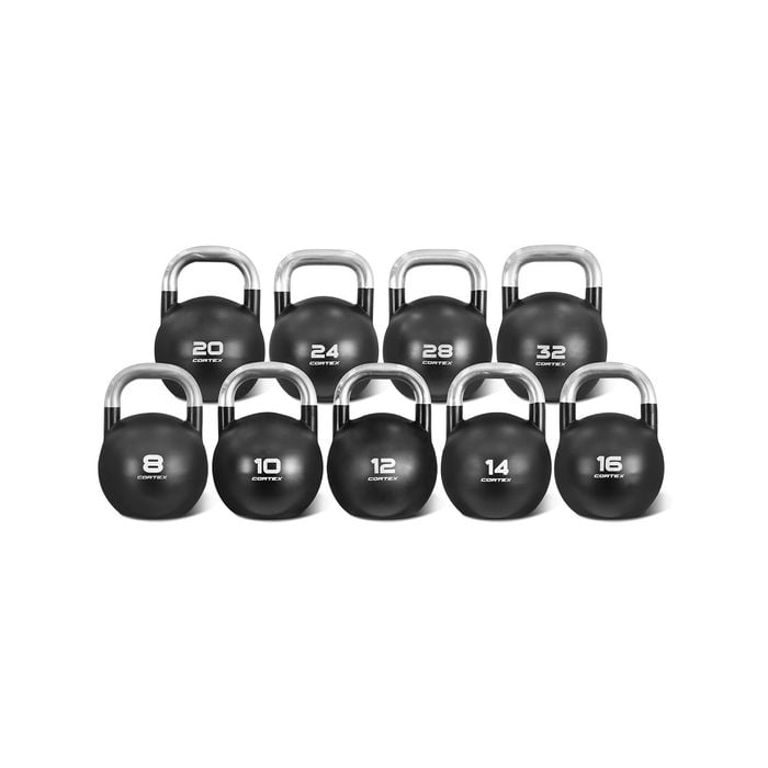 CORTEX 8kg to 32kg Commercial Steel Kettlebell V2 Package