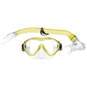 2pc Mirage Goby Kids Junior Silitex Mask & Snorkel Set Yellow
