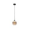 CLA Lighting CASA White with Amber Glass Pendant Light - Jar