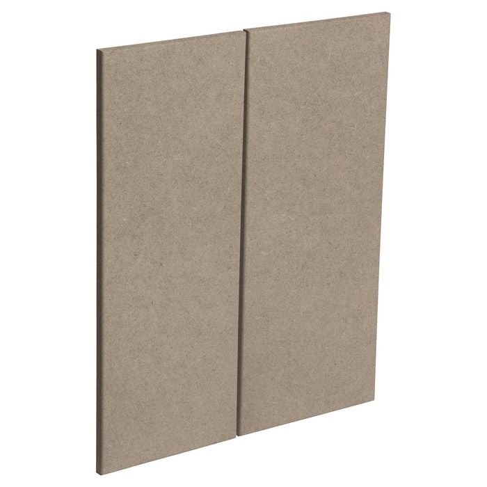 Kaboodle Raw Board Modern Corner Wall Cabinet Doors - 2 Pack - Modern