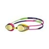 Arena Tracks Junior Mirror Goggles Swimming Eye Protection Violet/Fuchsia/Green