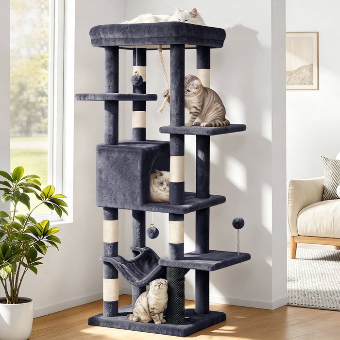 BEASTIE Cat Tree Tower 153cm Grey