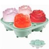 Catzon 3D Rose Ice Molds Silicone Fun Shapes for Cocktails-Green