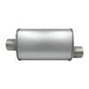 GASO Oval Muffler, 3" In/Out, Offset/Centre, 9" x 5" x 14" Straight Through, Glass Packed