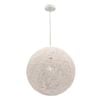 Mercator White Cordette Sphere Pendant