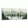 3 Set of Mountain and Lake Forest Print 100% Australian Made 3 x 40x60cm  (Stretched)