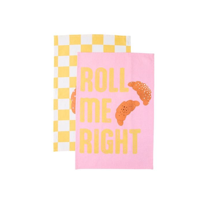 Ambrosia Daily Dose  Set Of 2 Tea Towels - Croissant