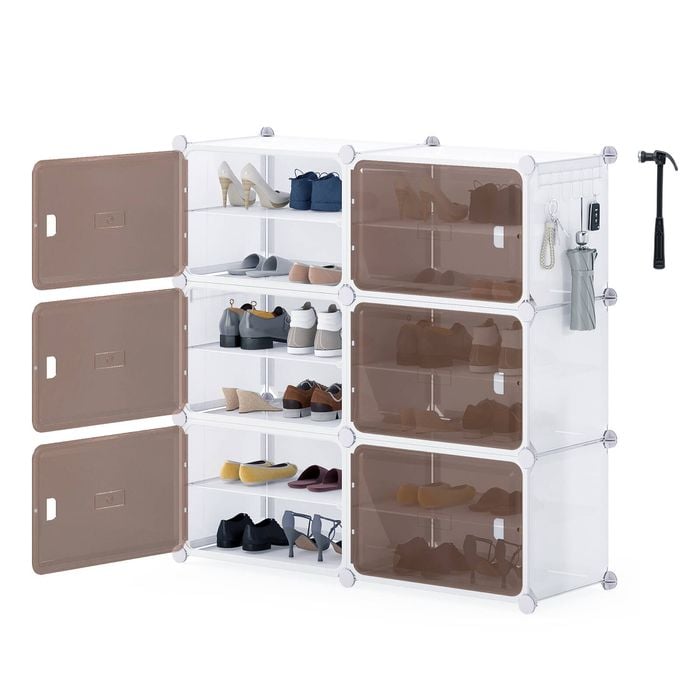 Costway Shoe Rack 6tier Shoe Storage Cabinet Shelf Closet Organizer