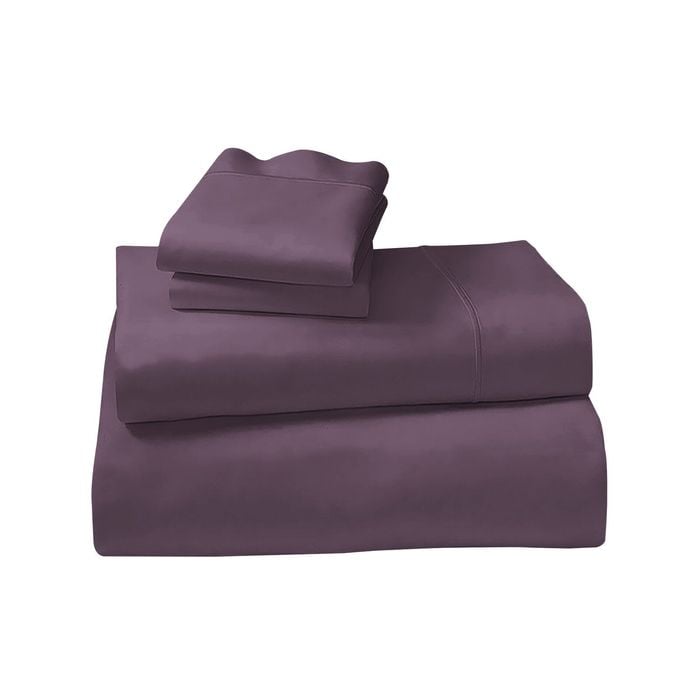 4pc 1000 Thread Count Cotton Rich King Bed Sheet Set CVC Microfibre Blend - Lilac