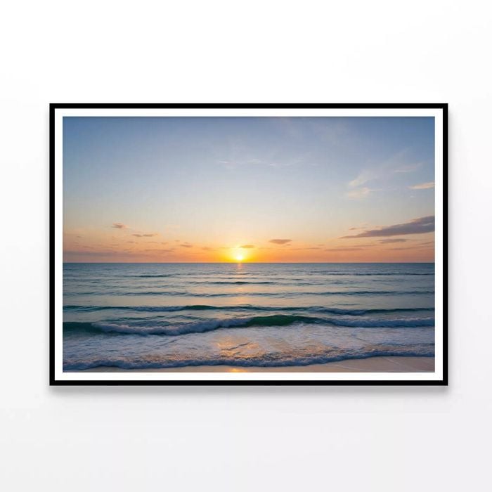 Sunset, Ocean with Sky & Clouds  Print 100% Australian Made 90x60cm  (Poster)